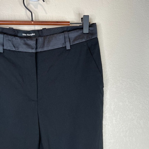 The Kopples Women Straight Leg Wool Dress Pants High Rise Solid Black Size 36‎ - Picture 3 of 14